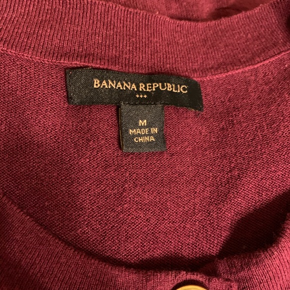 Banana Republic Tiered Cardigan - Plum Colored - Picture 2 of 6